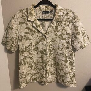Erika Olive Floral Blouse
